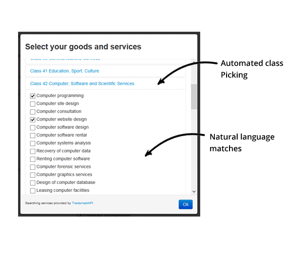 TradeMarkAPI class picking